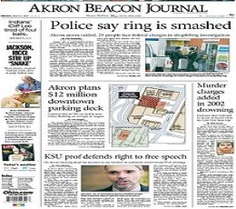 akron beacon journal front page today