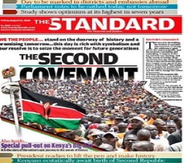 (Kenya) epaper Today's The Standard (Kenya) Newspaper